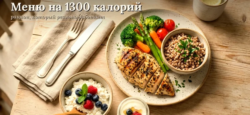 Меню на 1300 калорий в день: рацион, который реально работает